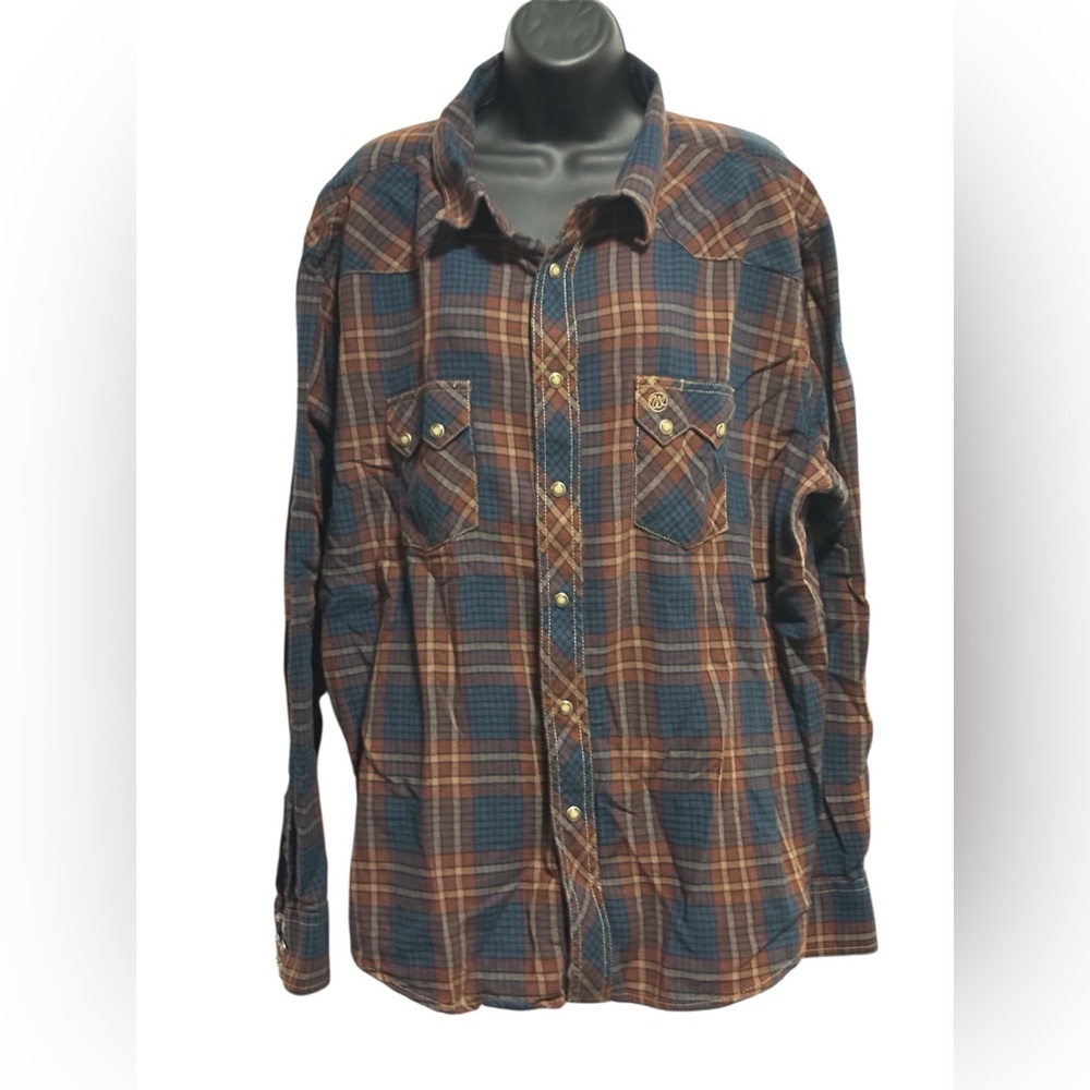 Vintage Wrangler Plaid Button-Up Shirt